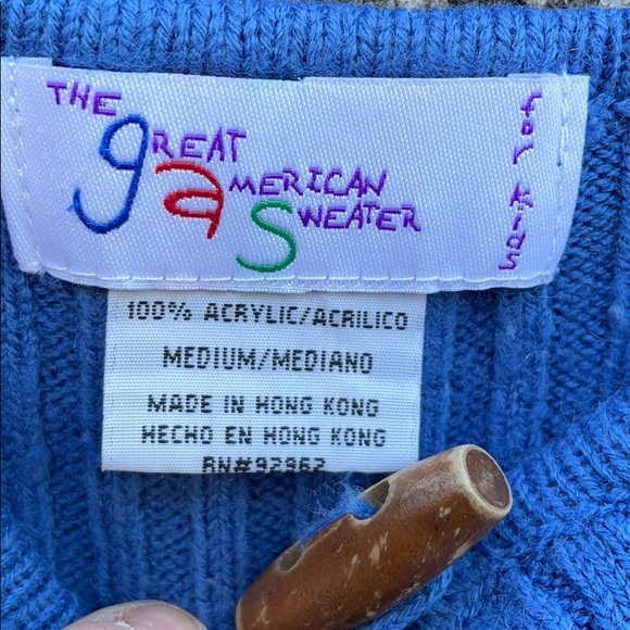 The Great American Sweater Pull On Fringe long Sleeves Sweater Keyhole Button M - Picture 4 of 8